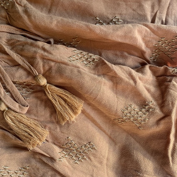 LAST DAY⚡️Mustard Seed Embroidered Flowy Shorts - Picture 2 of 3